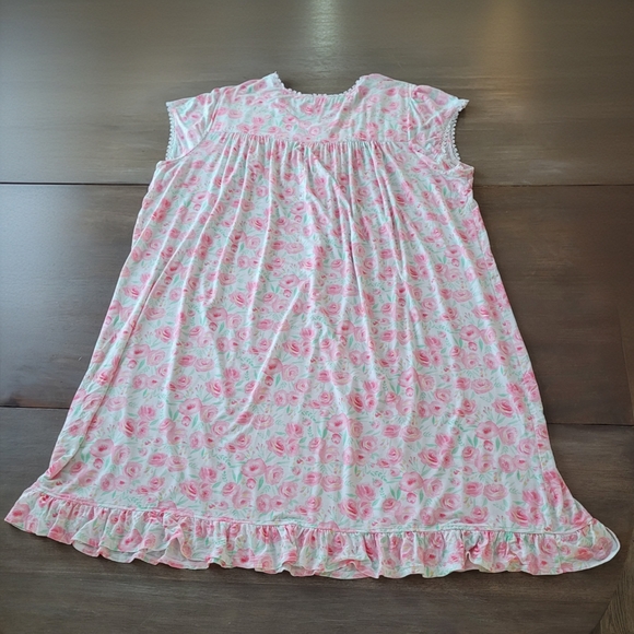 Romantic Eileen West Pink Rose Modal Waltz Nightgown - Picture 6 of 10